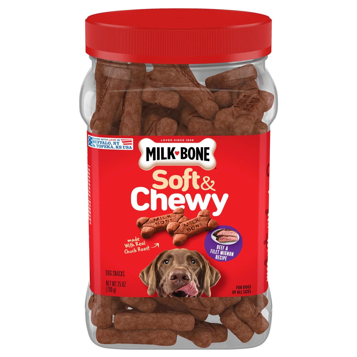 Milk-Bone Soft & Chewy Beef & Filet Mignon Recipe Dog Treats