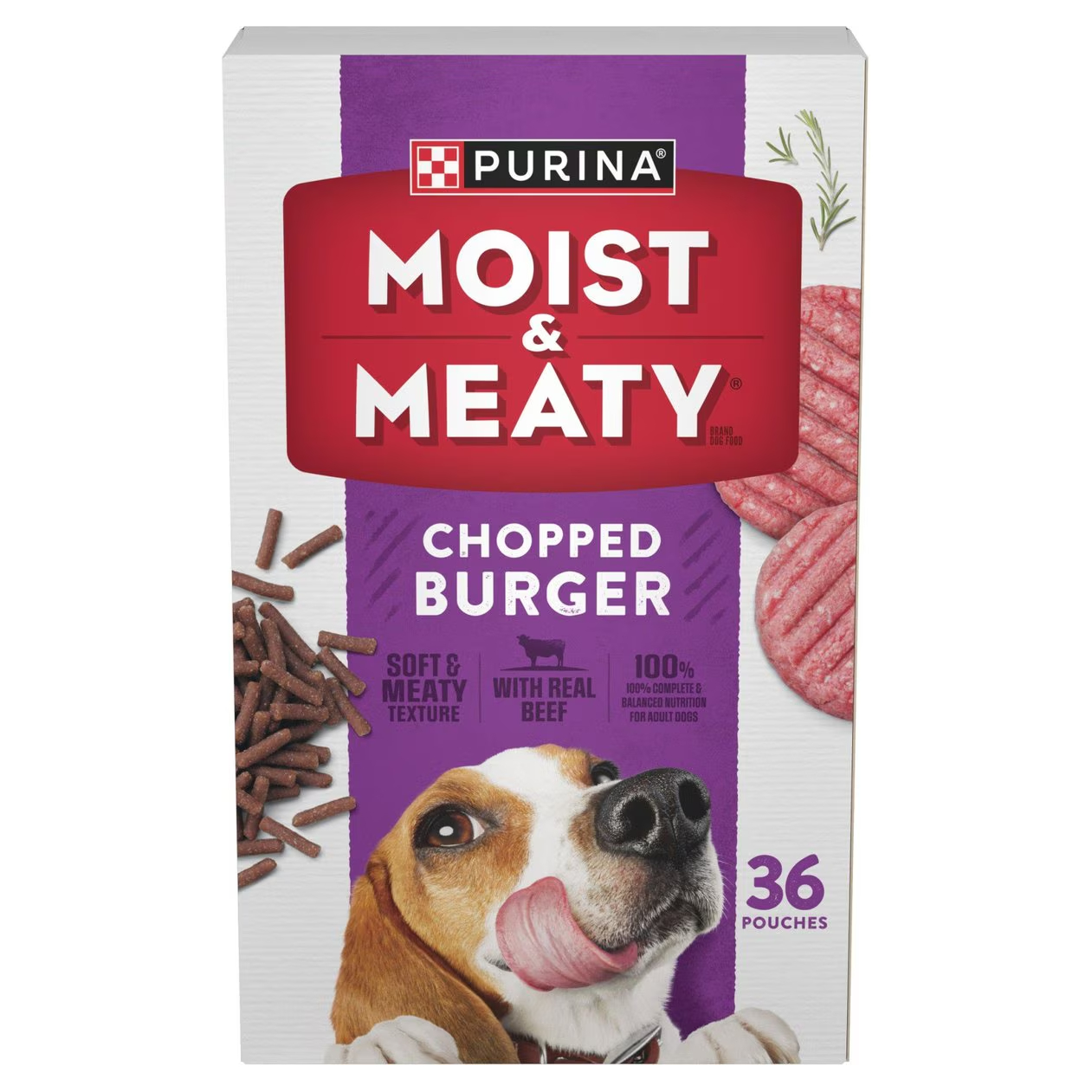 Moist & Meaty Chopped Burger Dry Dog Food