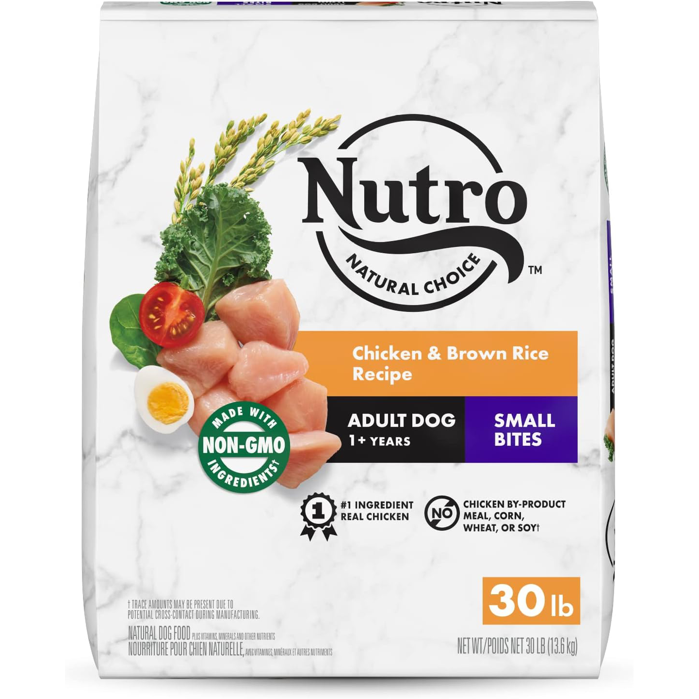 NUTRO NATURAL CHOICE Small Bites Adult Dry Dog Food, Chicken & Brown Rice Recipe Dog Kibble
