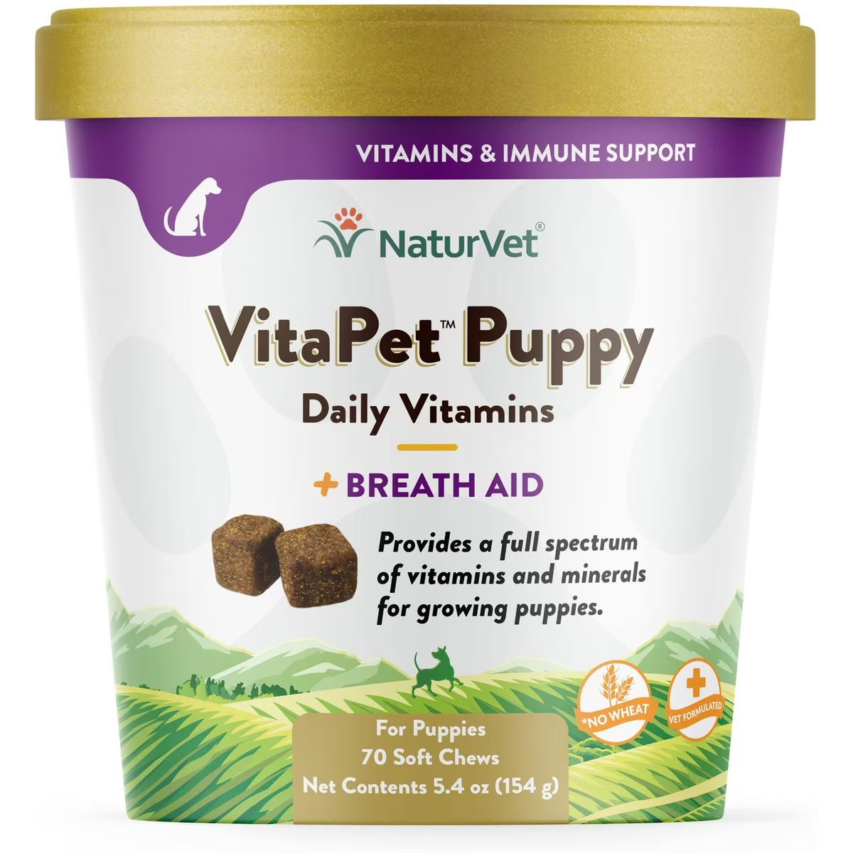 NaturVet VitaPet Puppy Plus Breath Aid Soft Chews Multivitamin for Dogs
