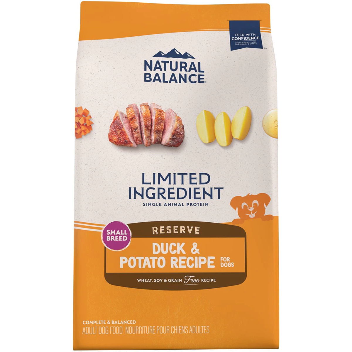 Natural Balance Limited Ingredient Reserve Grain-Free Duck & Potato Small Breed Bites Recipe Dry Dog Food