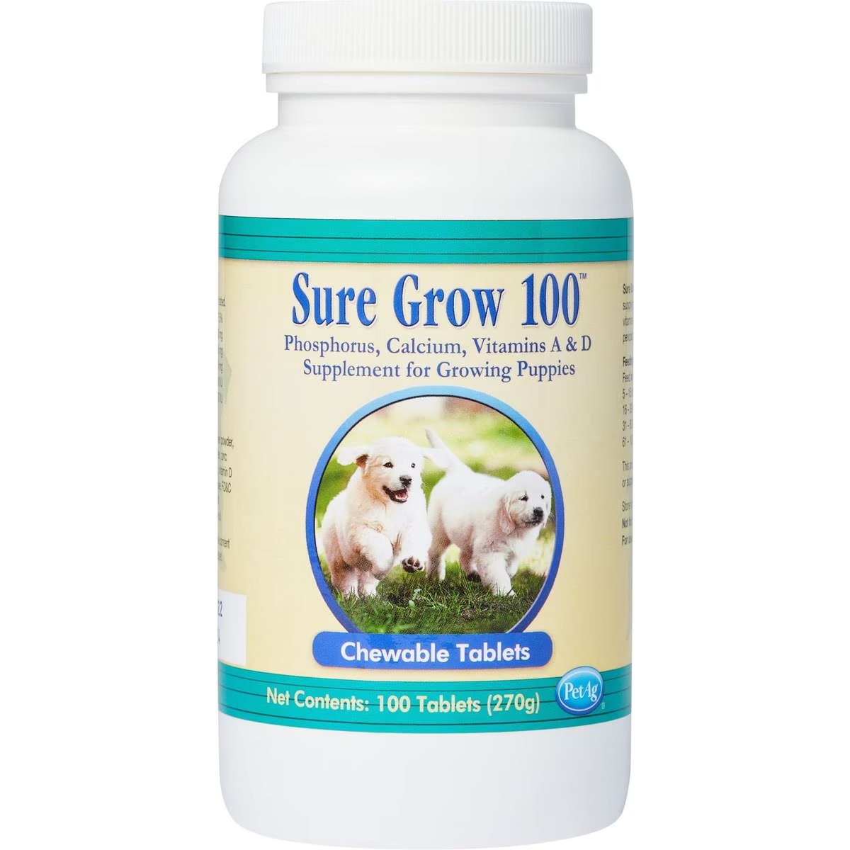 PetAg Sure Grow 100 Calcium & Phosphorus Supplement for Puppies 