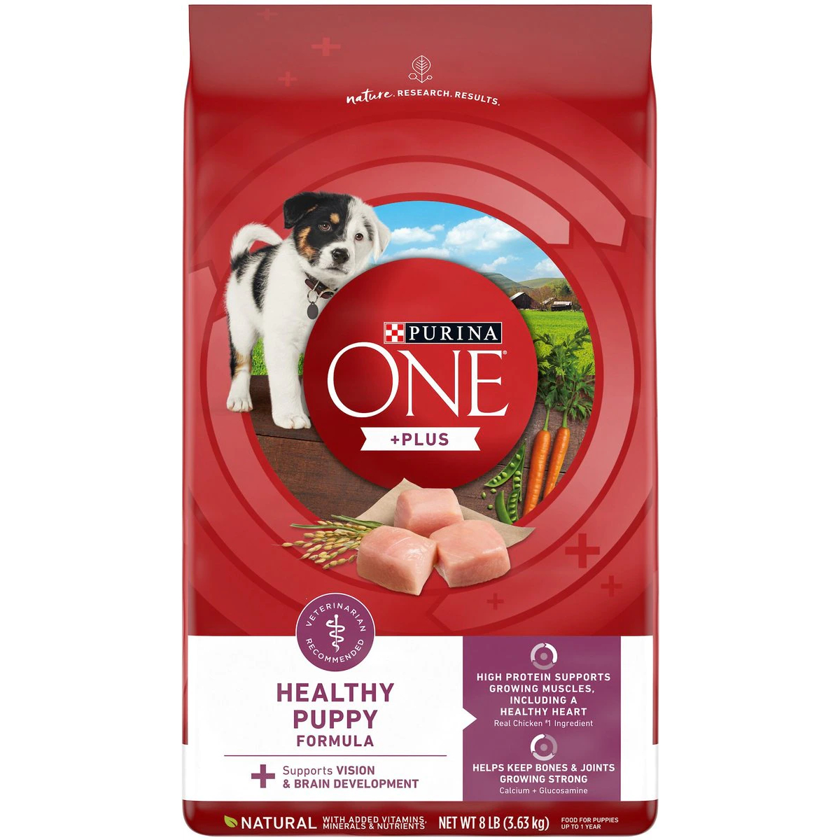 Purina ONE +Plus Natural High Protein Healthy Puppy Formula Dry Puppy Food New