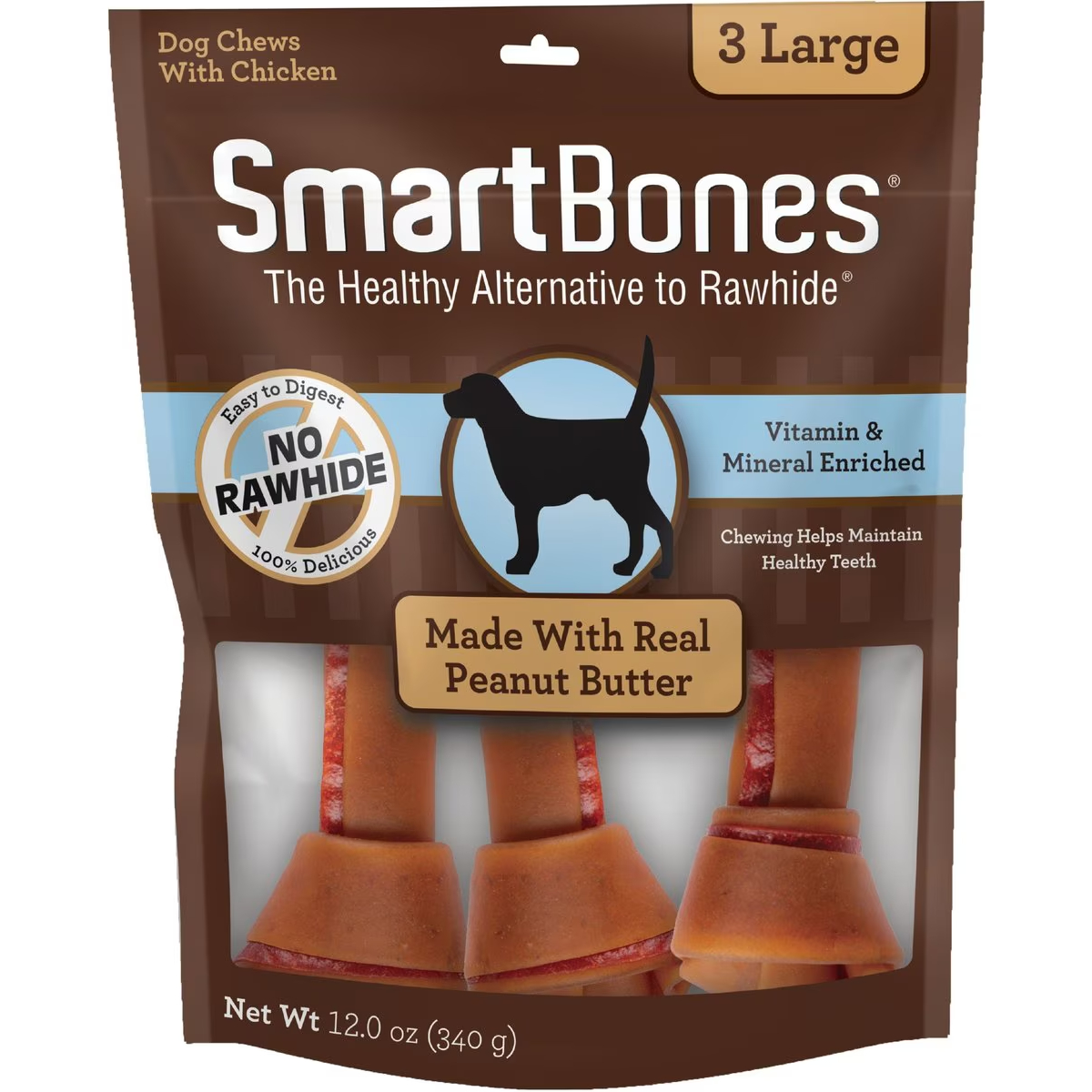 SmartBones Large Peanut Butter Chew Bones