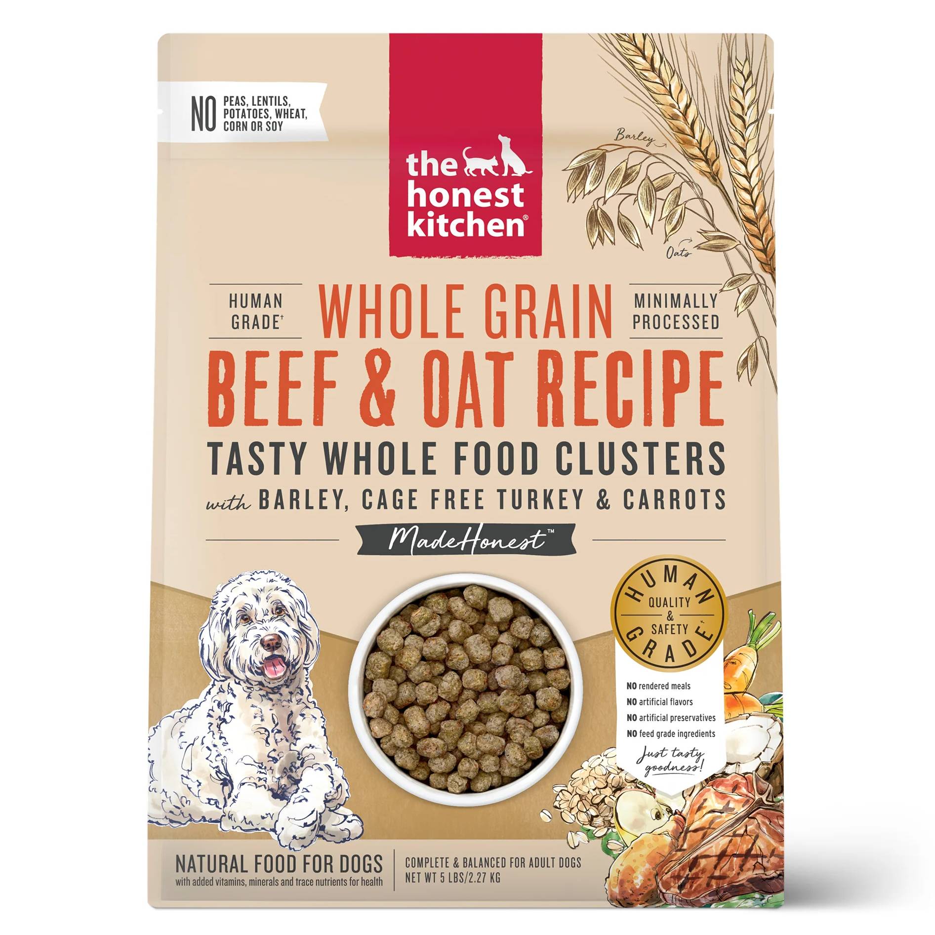 The Honest Kitchen Food Clusters Beef & Oat Dog Food