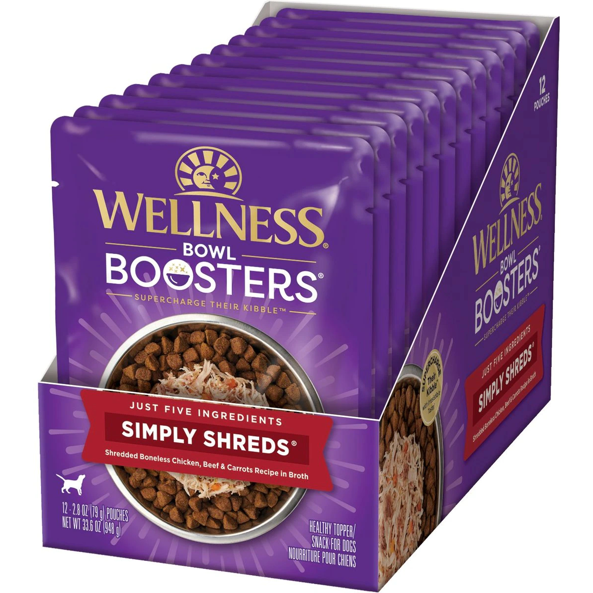 Wellness CORE Simply Shreds Wet Dog Food Topper new