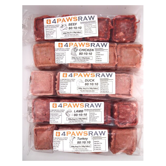 4PawsRaw 80/10/10 Raw Mix