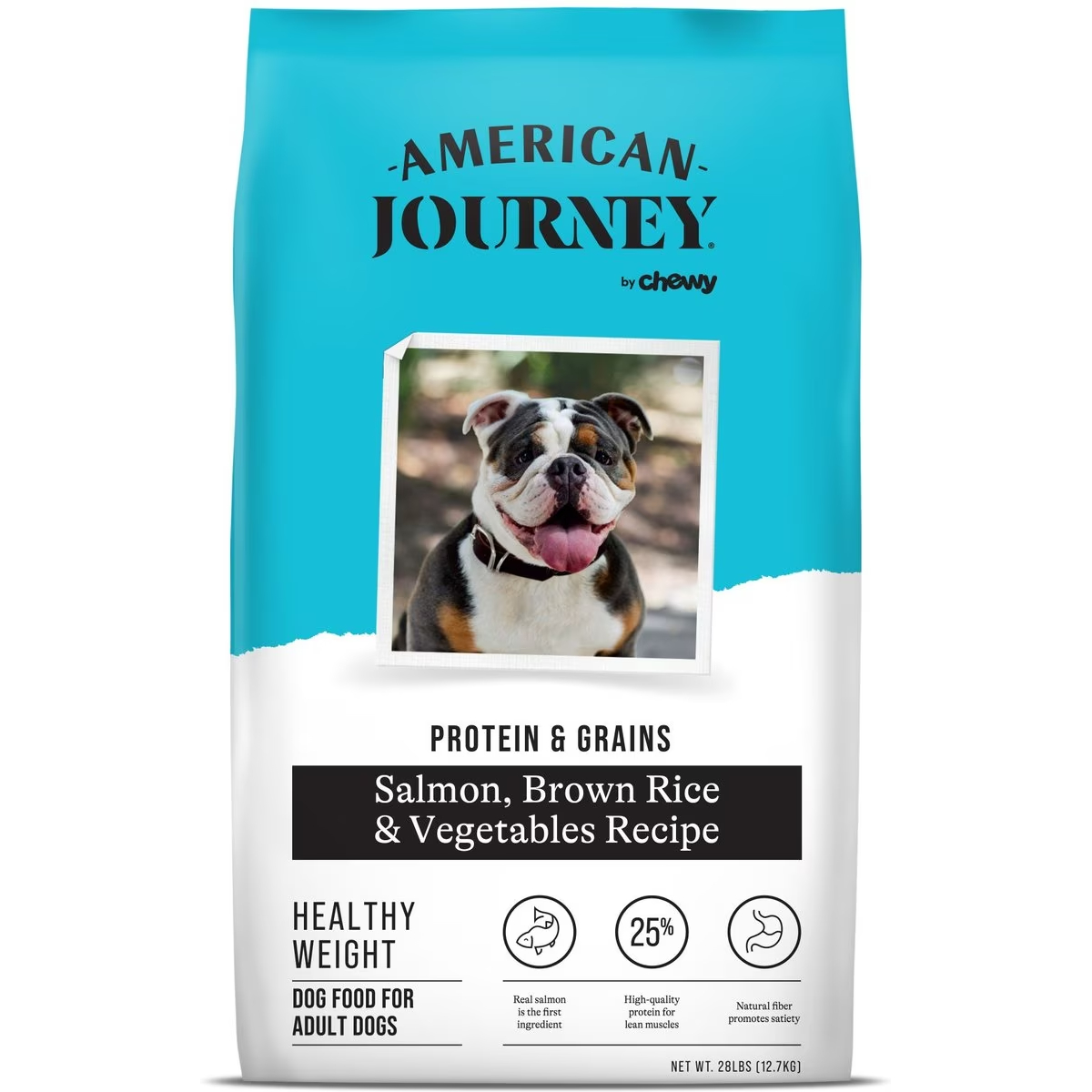 American Journey Protein & Grains Healthy Weight Salmon, Brown Rice & Vegetables Recipe Dry Dog Food 