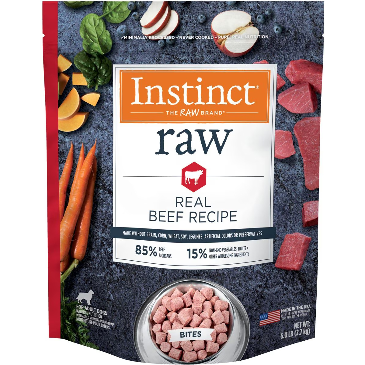 Instinct Frozen Raw Bites Dog Food 