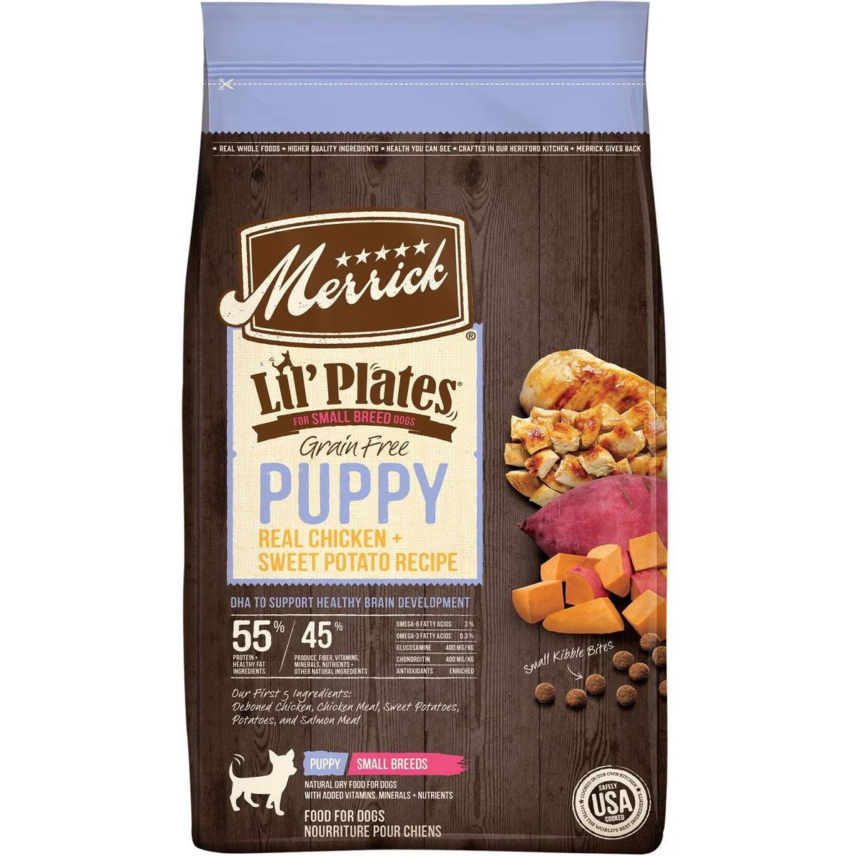 Merrick Lil' Plates Grain-Free Small Breed Dry Dog Food Puppy Real Chicken + Sweet Potato Recipe