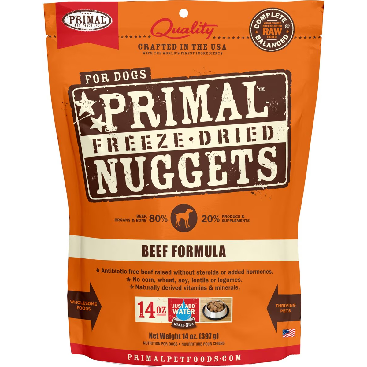 Primal Freeze-Dried Dog Food Nuggets 