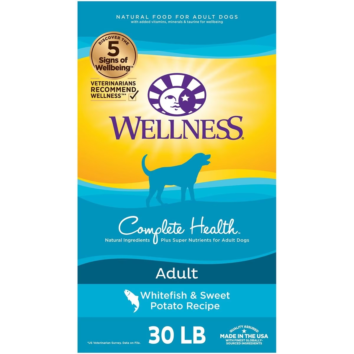 Wellness Complete Health Adult Whitefish & Sweet Potato Recipe Dry Dog Food 