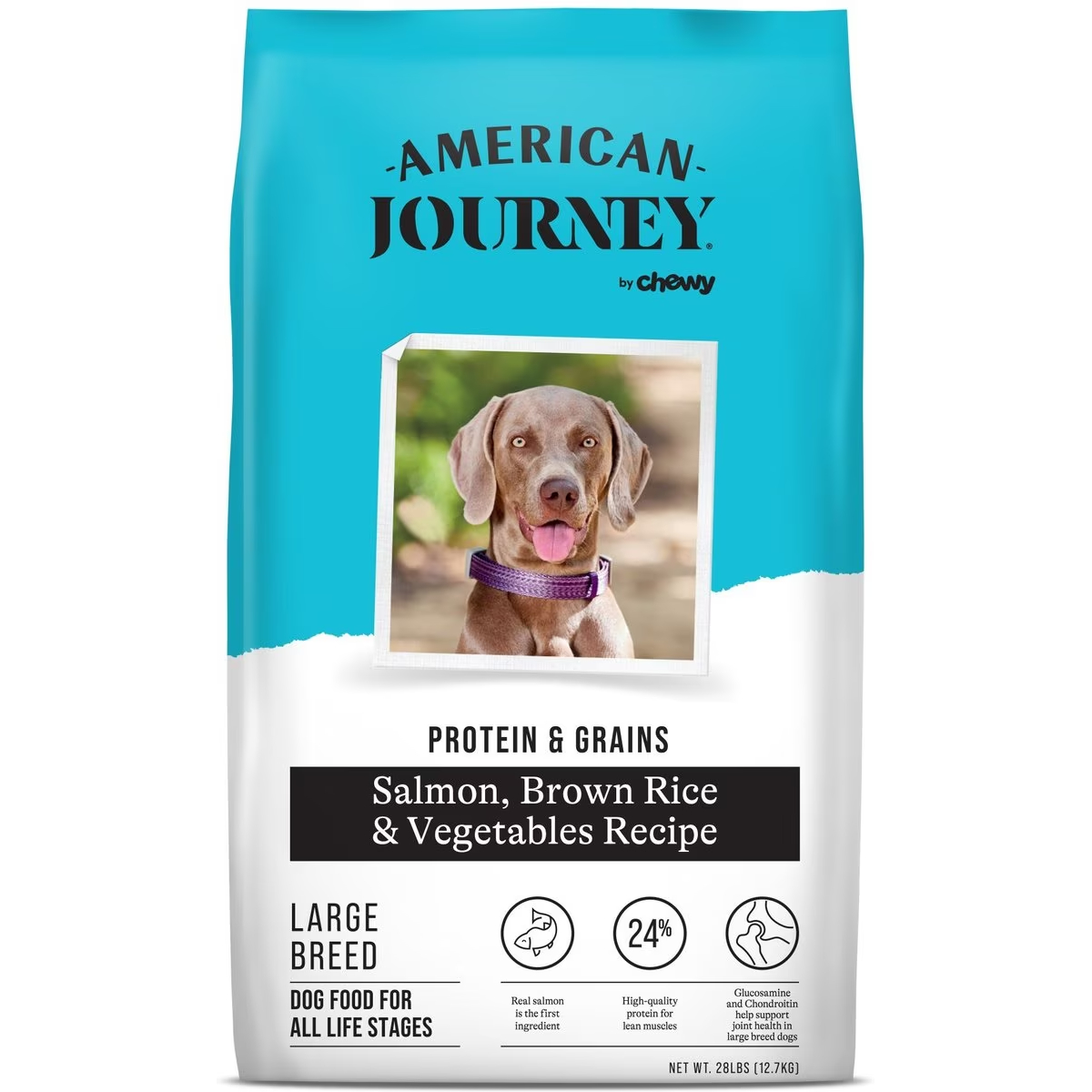 American Journey Protein & Grains Large Breed Salmon, Brown Rice & Vegetables Recipe Dry Dog Food