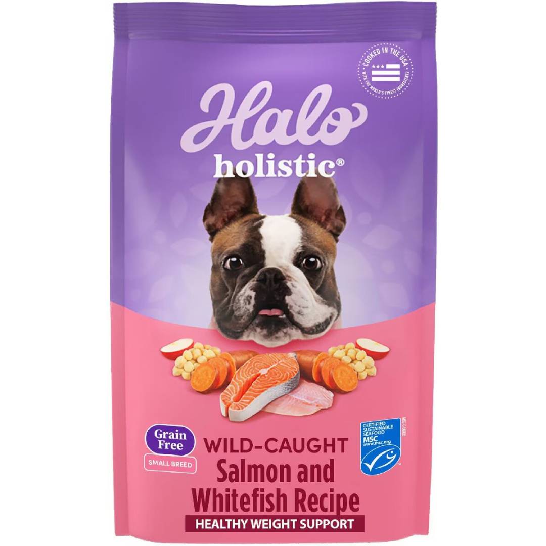 Halo Holistic Complete Digestive Health Wild-Caught Salmon & Whitefish Recipe Small Breed Dry Dog Food