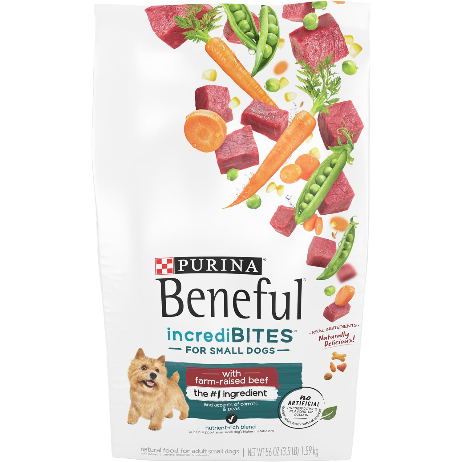Purina Beneful IncrediBites With Farm-Raised Beef, Small Breed Dry Dog Food