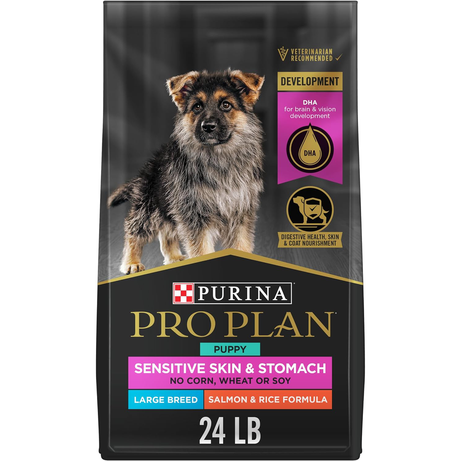 Purina Pro Plan Sensitive Skin and Stomach Large Breed Puppy Food Salmon and Rice Formula 