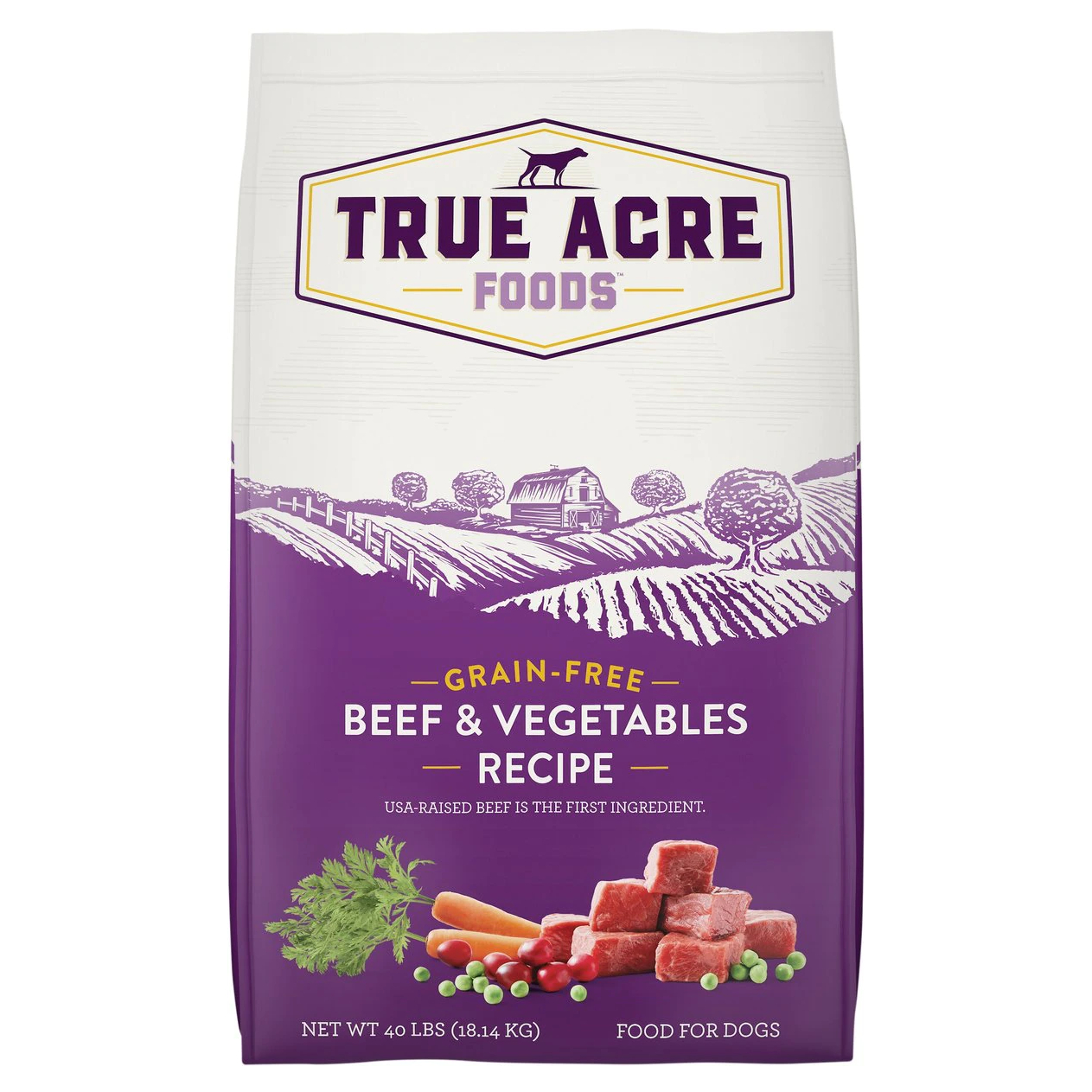 True Acre Foods Grain-Free Beef & Vegetable Dry Dog Food