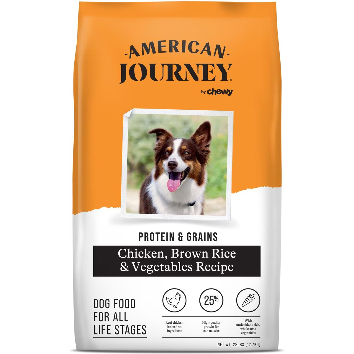 American Journey Protein & Grains Chicken, Brown Rice & Vegetables Recipe Dry Dog Food