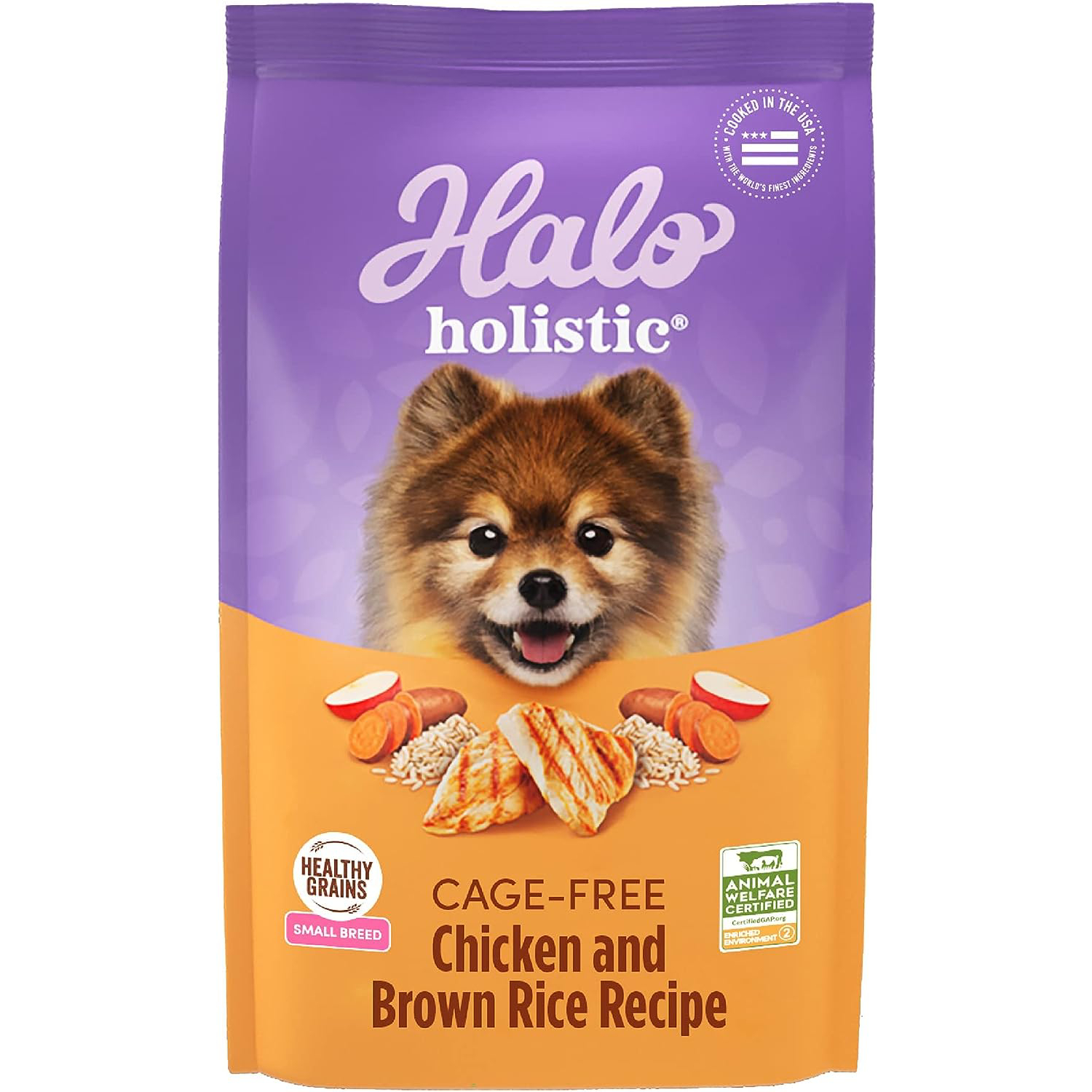 Halo Holistic Dog Food, Complete Digestive Health Cage-Free Chicken and Brown Rice Recipe