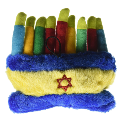 Chewish Treat Hanukkah Menorah Squeaker Plush Dog