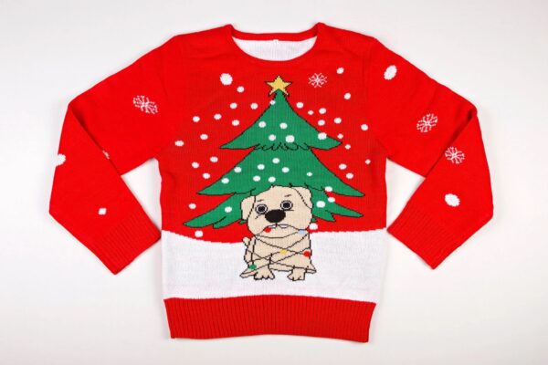 funky tails dog christmas sweater