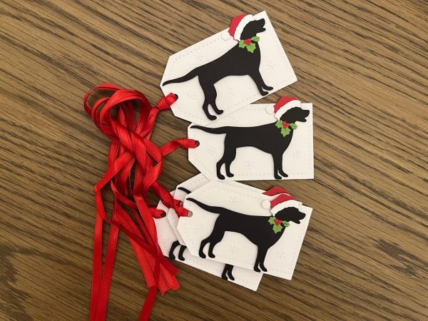 dog themed holiday gift tags