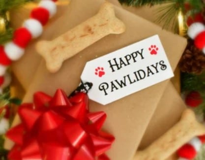 dog themed holiday gift tags