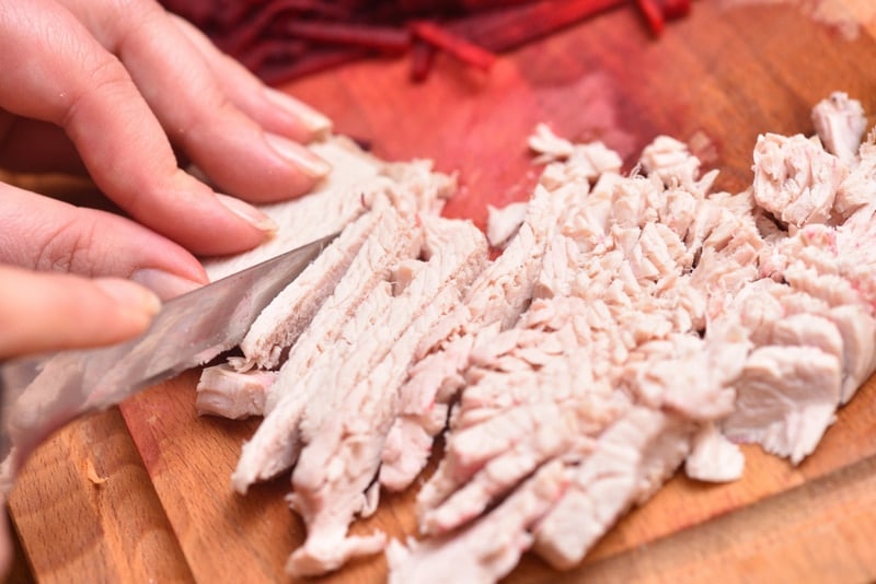 sliced boiled turkey meat