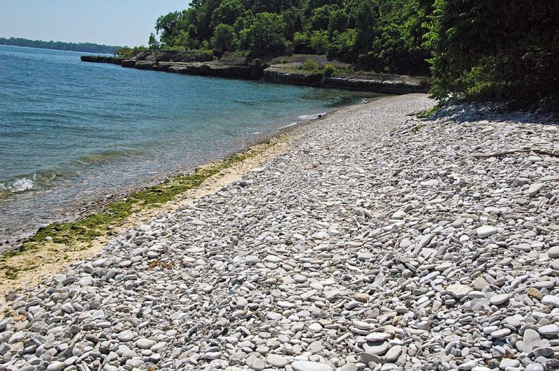 Carbonate gravel beach