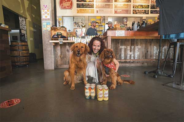 dogs at brewery