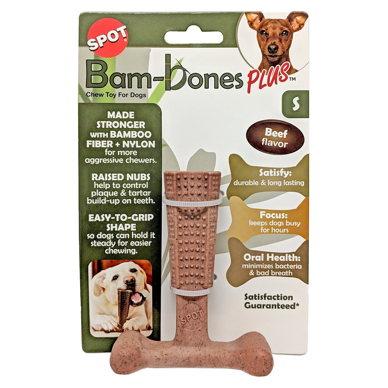 Ethical Pet Bam-Bones Plus Beef Tough Dog Chew Toy