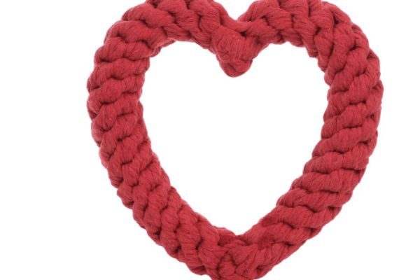 heart rope toy for dogs