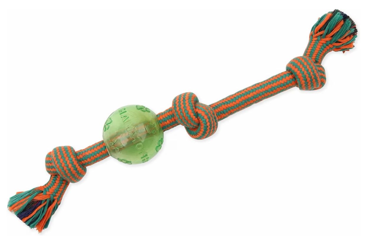 Mammoth Braided Tug with TPR Ball for Dogs