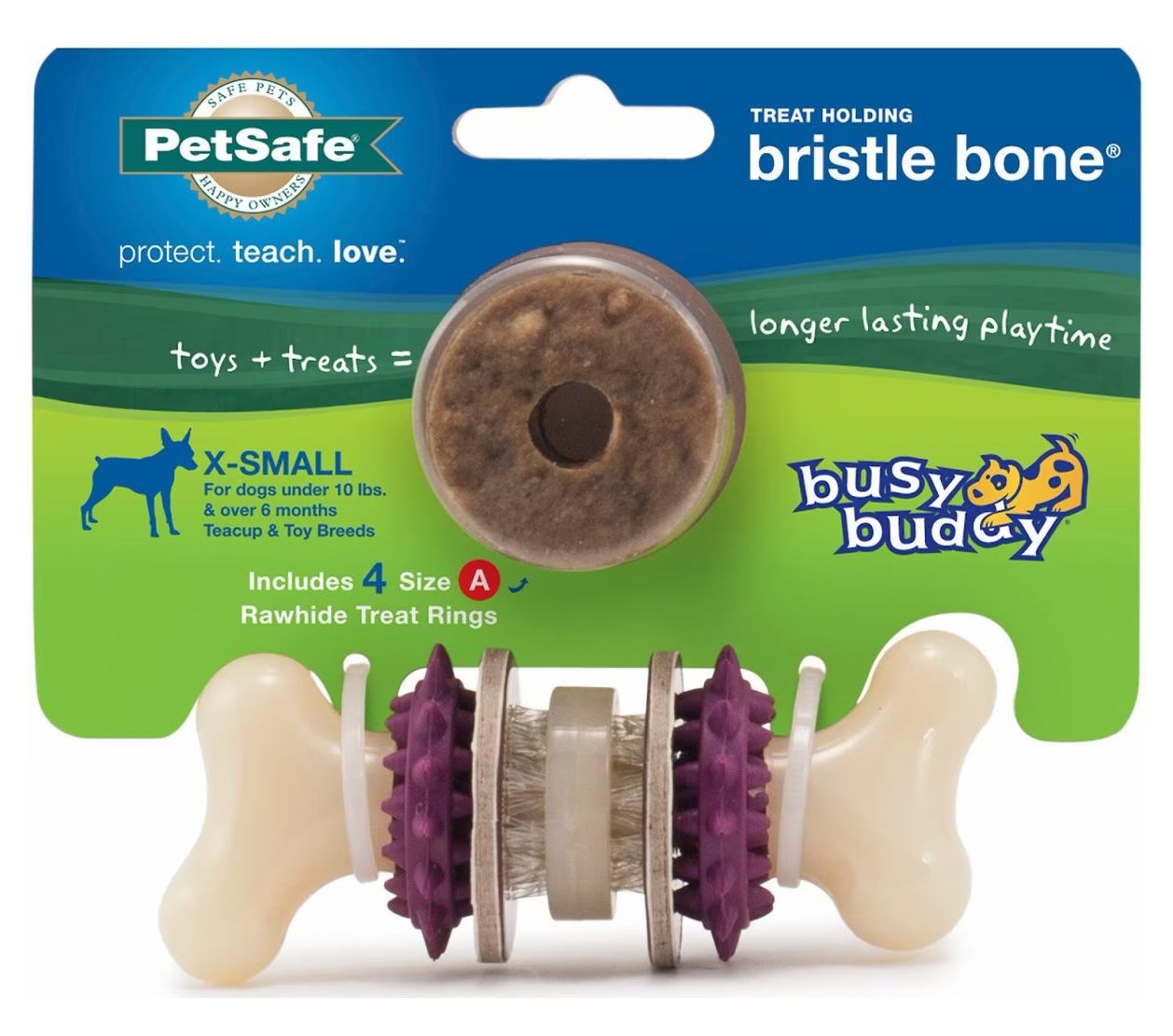 PetSafe Bristle Bone Treat Dispense Dog Chew Toy