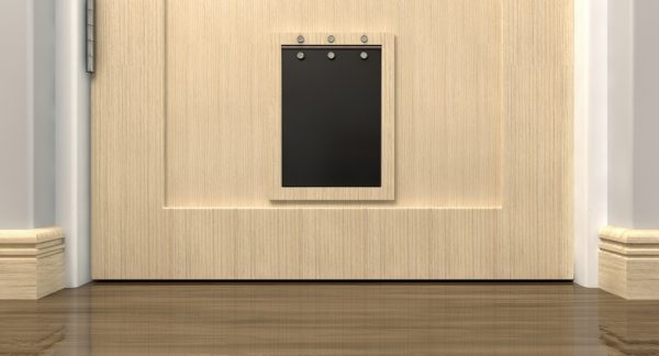 close up of a dog door
