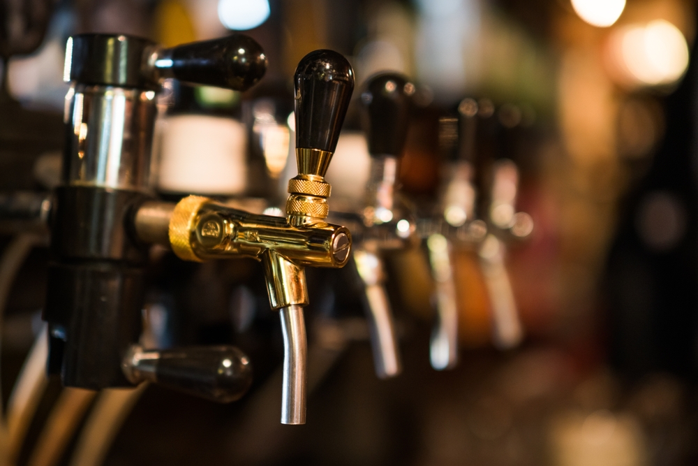 Beer taps at pub