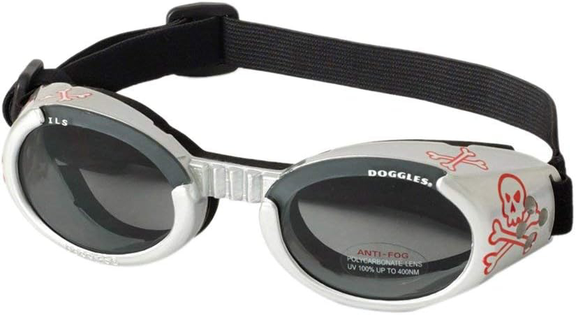Doggles ILS Dog Goggle sunglasses with Skull and Crossbones _ Smoke Lens