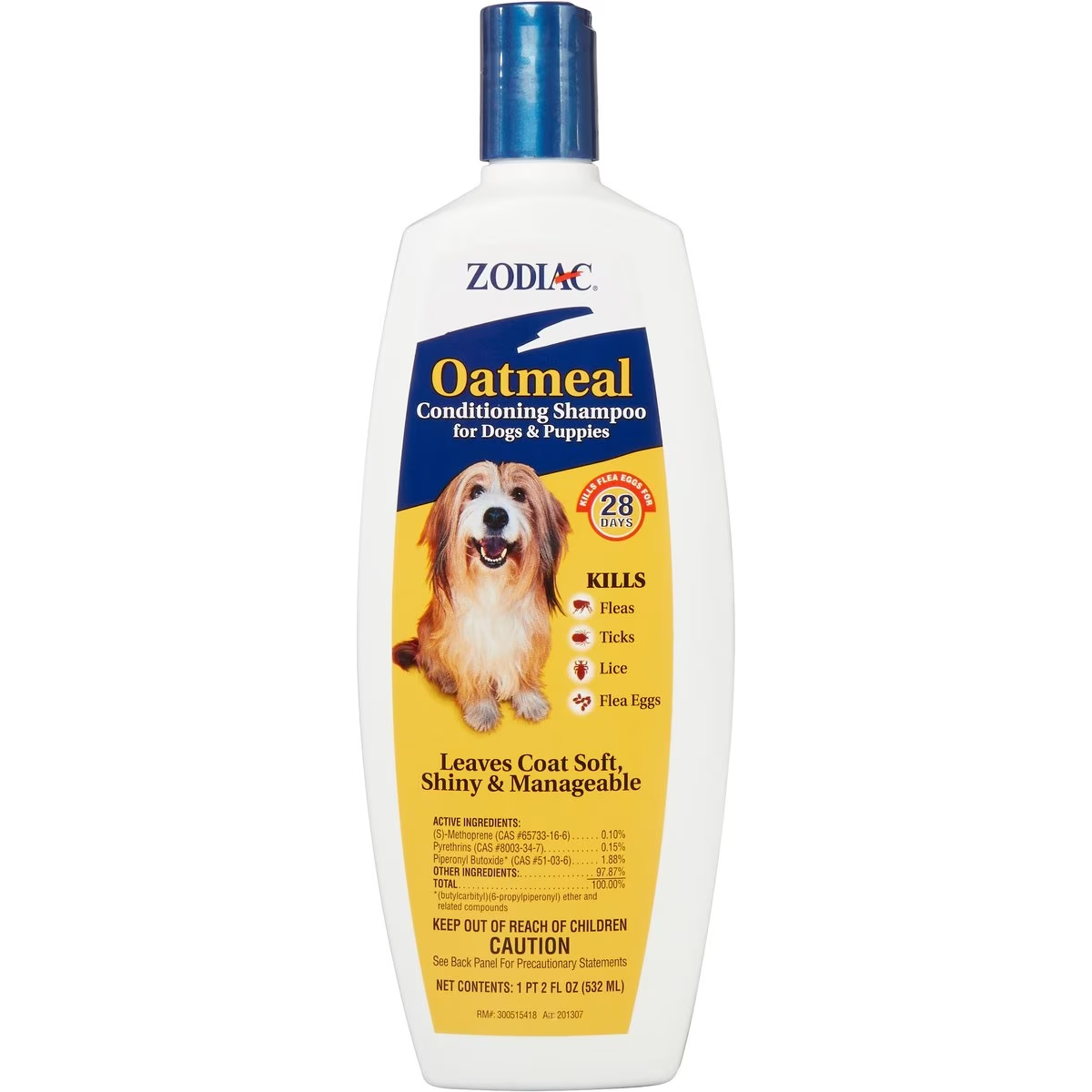 Zodiac Oatmeal Conditioning Flea & Tick Shampoo for Dogs & Puppies