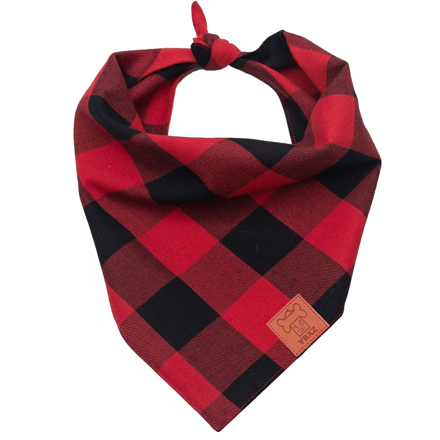 YBXZ Buffalo Plaid Dog Bandanas