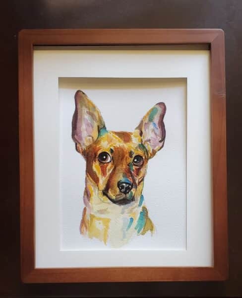 painting of dog
