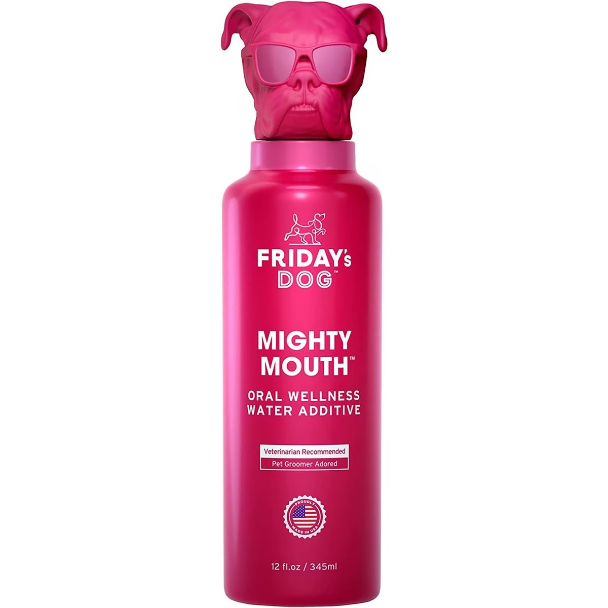 New Project Friday's Dog Mighty Mouth Oral Wellness Breath Freshener Dog Dental Water Additive 