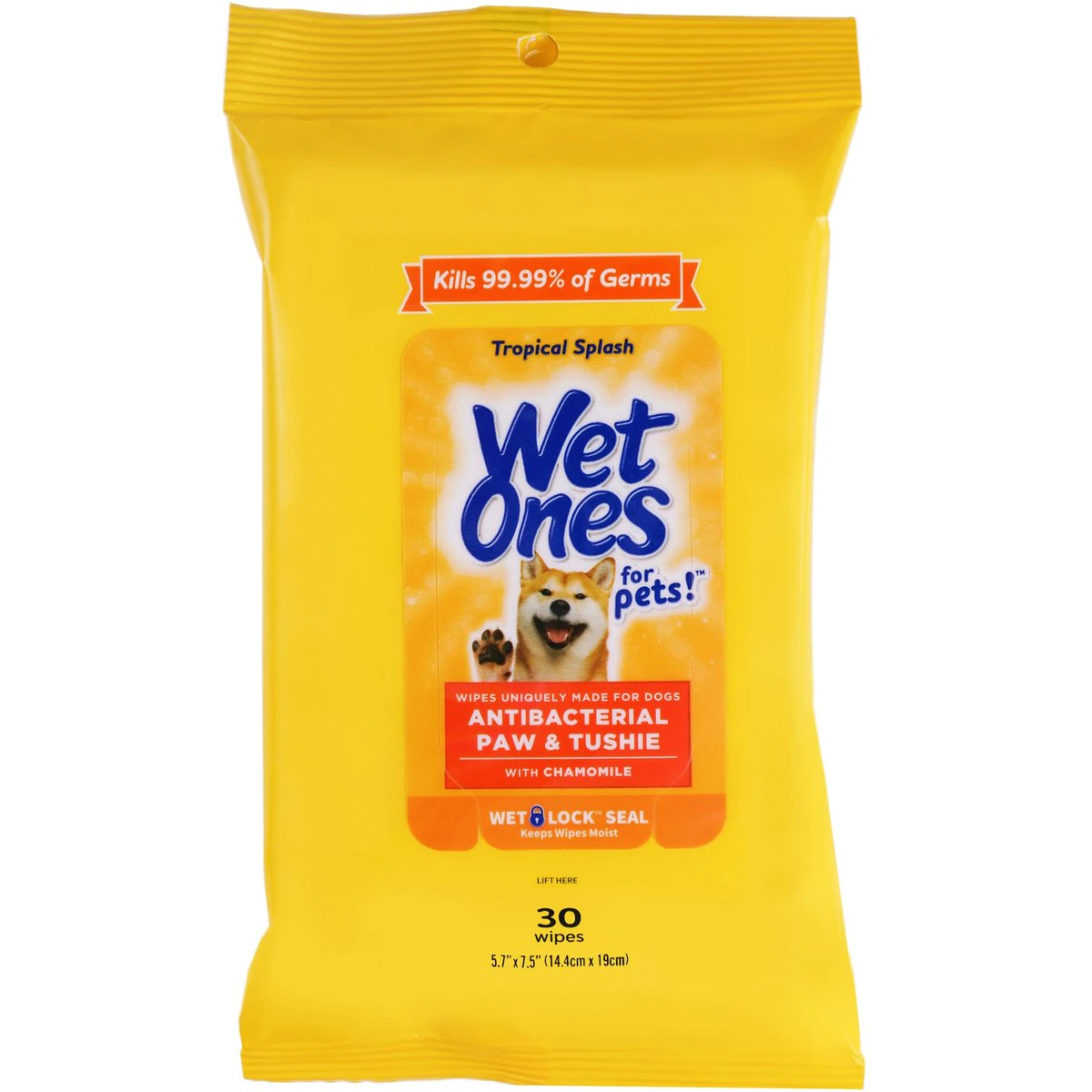 Wet Ones Anti-Bacterial Paw & Tushie Dog Wipes