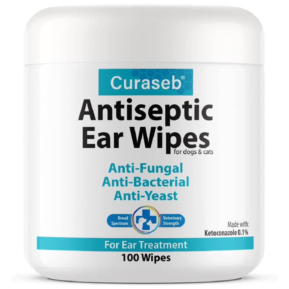 Curaseb Cat & Dog Ear Infection Treatment Wipes 
