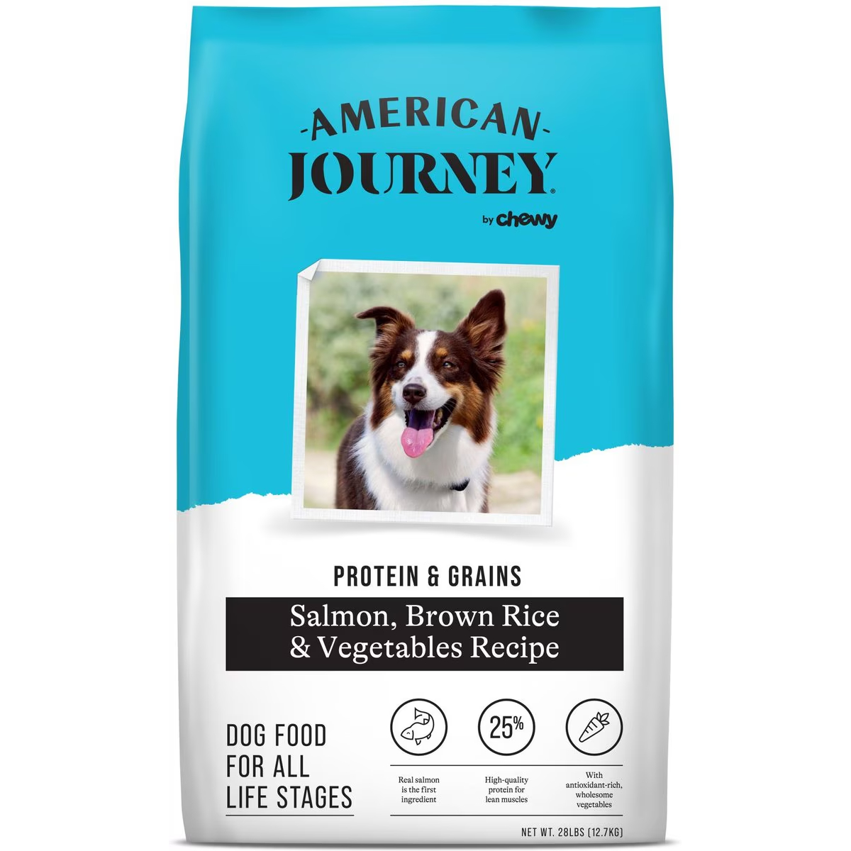 American Journey Protein & Grains Formula Salmon, Brown Rice & Vegetables Recipe Dry Dog Food