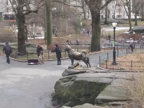 Balto statue, view looking east from the East Drive