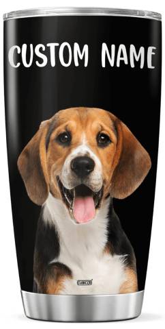 CUBICER Personalized Coffee Tumbler Beagle Travel Mug