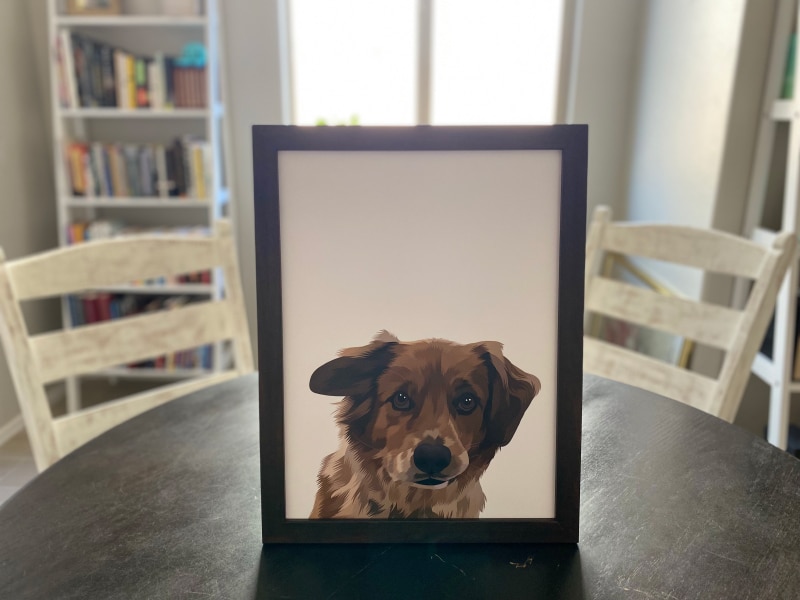 Crown & Paw Pet Portraits - halle's portrait on the table