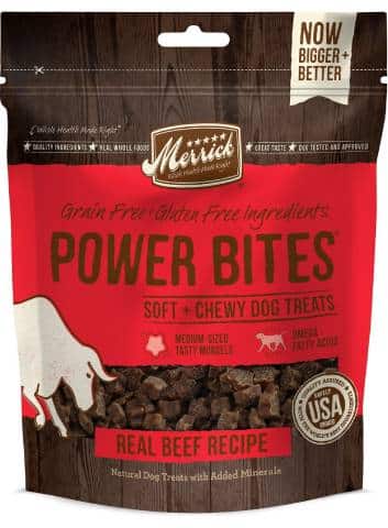 Merrick Power Bites Real Texas Beef Recipe Grain-Free Soft & Chewy Dog Treats