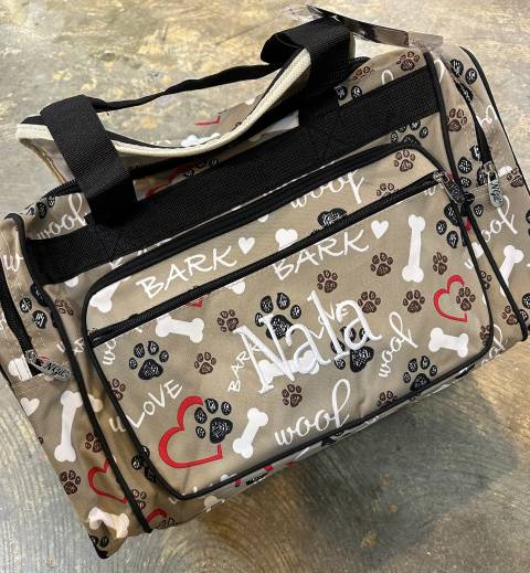 Puppy Love Canvas Duffle Bag