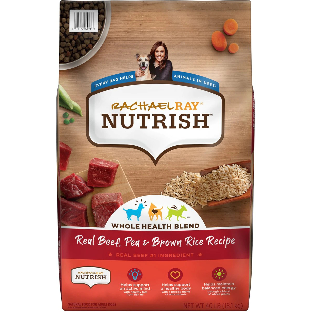Rachael Ray Nutrish Real Beef, Pea, & Brown Rice Recipe Dry Dog Food